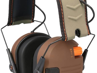 Walker’s GWPRSEMLEB Razor Slim Electronic Muff 23 dB Over the Head