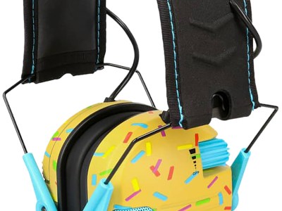 Walker’s GWPRSEMSPRNKB Razor Slim Electronic Muff 23 dB Over the Head Sprinkles