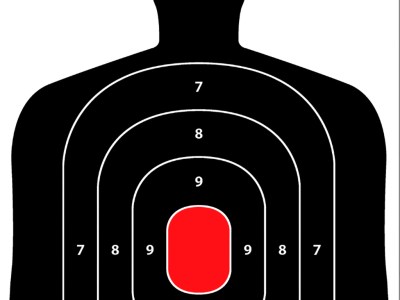 Pro-Shot SILH8PK SplatterShot  Hanging Heavy Paper 12″ x 18″ Black/Red 8 Pack