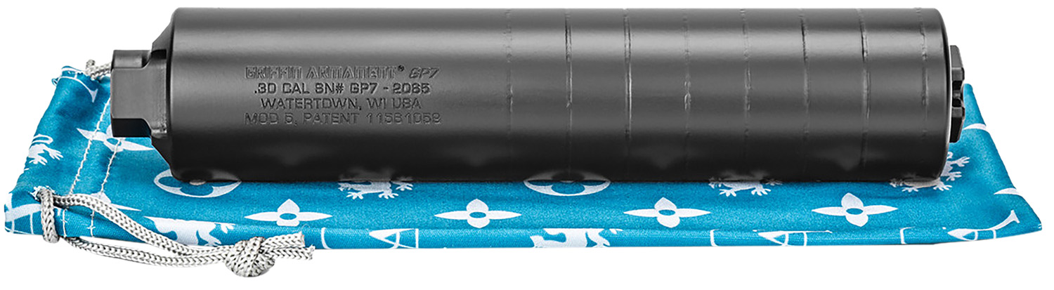 Griffin Armament GAGP7-W GP7 Direct Thread Suppressor 7.62mm 1.50″ Black Cerakote 17-4 PH Stainless Steel 5/8″x24
