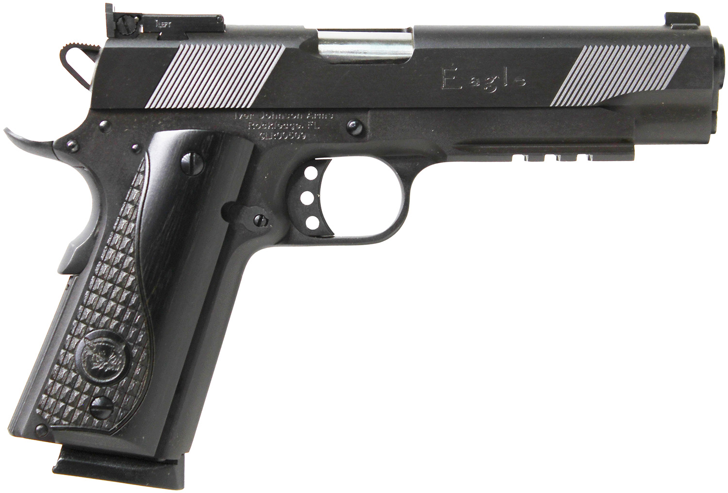 Iver Johnson Arms EAGLELR Eagle LR Government Size 45 ACP 8+1 5″ Matte Blued
