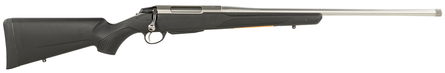 Tikka JRTXB31422MT T3 Lite Full Size 22-250 Rem 3+1 22.40″ Stainless Threaded Barrel, Drilled & Tapped Stainless Steel Receiver, Fixed Black Synthetic Stock, Right Hand