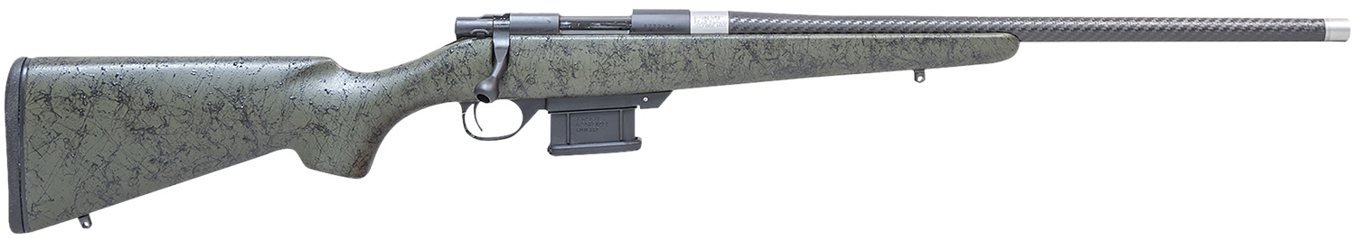 Howa HCE6ARCGRN 1500 Carbon Elevate 6mm ARC 20″ Carbon Fiber Wrapped Threaded Barrel, Black Drilled & Tapped Steel Receiver, Fixed Stocky’s OD Green w/Black Webbing Synthetic Stock, Right Hand