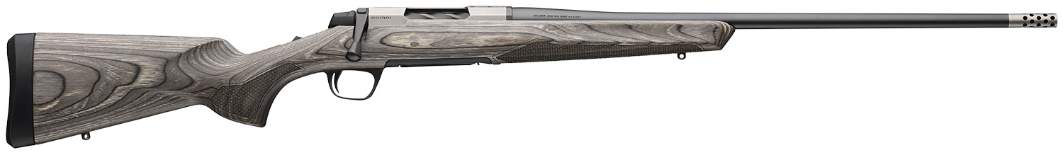 Browning 036092224 X-Bolt 2 Hunter Full Size 270 Win 4+1 22″  Matte Blued Threaded Sporter Barrel, Drilled & Tapped Stainless Steel Receiver, Fixed Gray Laminate Stock, Radial Muzzle Brake