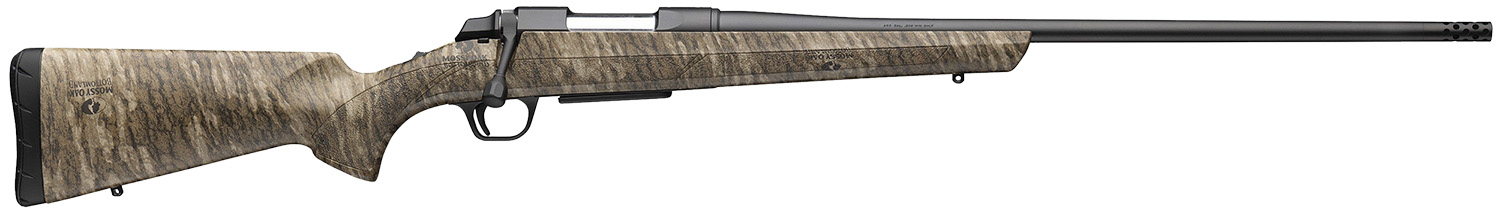 Browning 035841229 AB3  300 Win Mag 3+1 22″ Matte Blued Threaded Sporter Barrel, Matte Blued Drilled & Tapped Steel Receiver, Fixed w/Textured Grip Panels Mossy Oak Bottomland Composite Stock