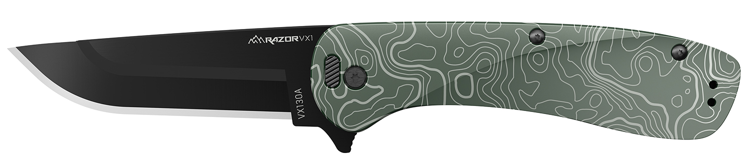 Outdoor Edge VX130CC Razor VX1  3″ Folding Plain