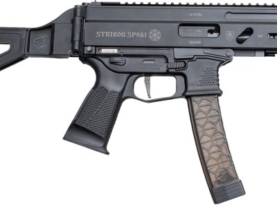 Grand Power 850003223056 SP9A1 Stribog 9mm Luger 30+1 8″ Black Threaded Barrel M-LOK Handguard Black Aluminum Picatinny Rail Receiver SB Tactical Brace, Black Polymer Grip, Thread Protector