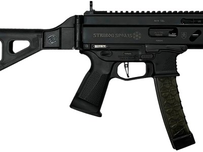 Grand Power 810091152836 Stribog SP9A35S 9mm Luger 30+1 8″ Black Picatinny Rail Receiver, SB Tactical Brace, Black Polymer Grip