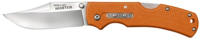 Cold Steel CS23JBZ Double Safe Hunter 3.50″ Folding Clip Point Plain Satin 8Cr13MoV SS Blade, 4.88″ Blaze Orange Textured GFN Handle