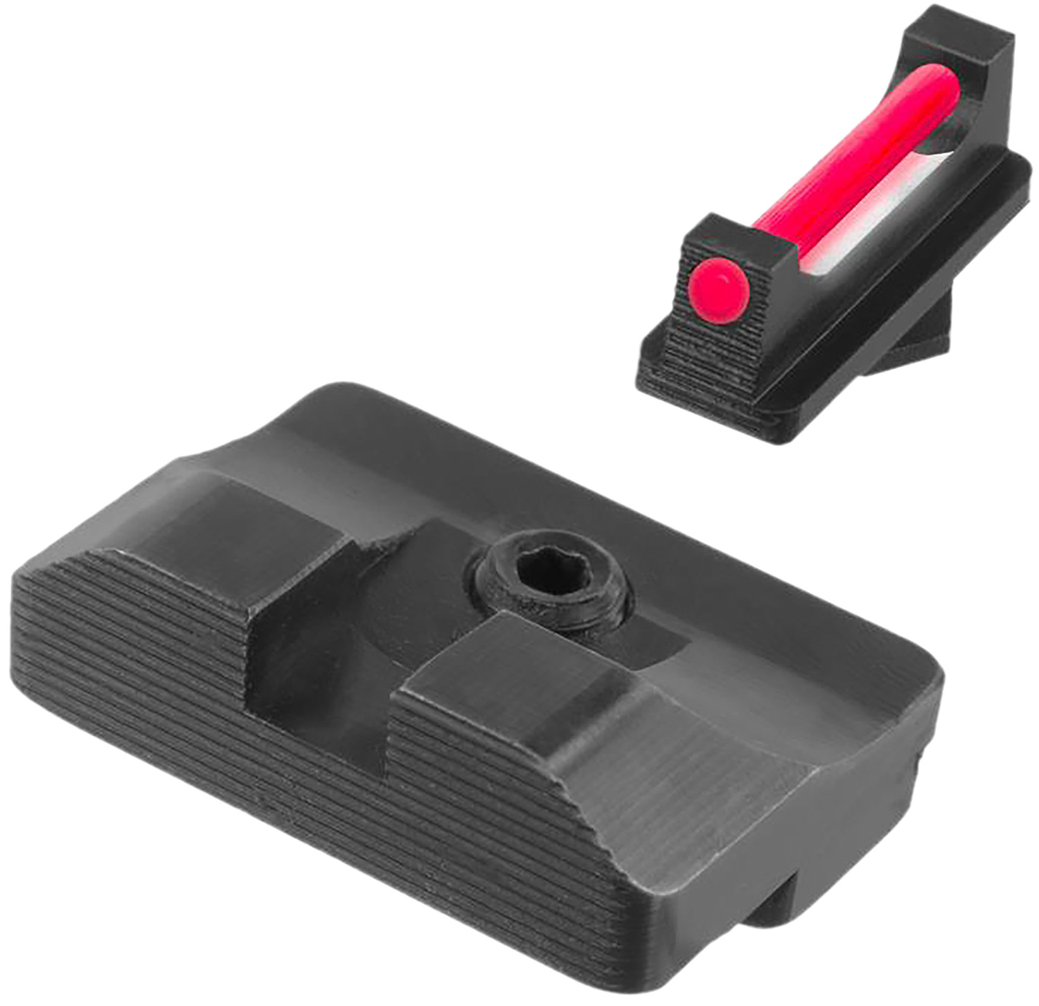 TruGlo TGTG132CZ1 Fiber-Optic Pro  Red Fiber Optic Front/Blacked Rear/Black Frame Fits CZ SP