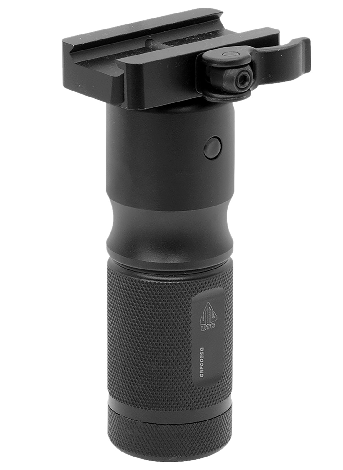 Leapers MNTGRP002SQ QD Foldable Foregrip  Matte Black Aluminum