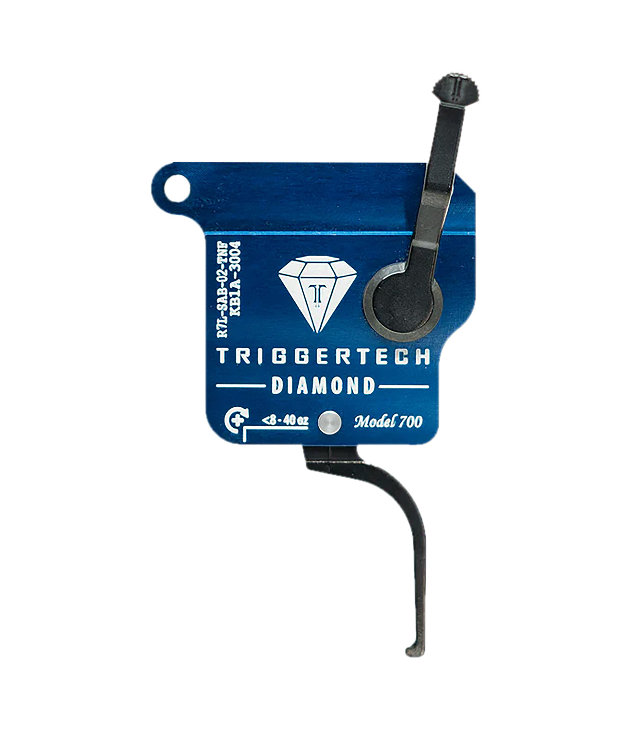 TriggerTech R7LSAB02TNF Diamond  Black Flat Straight Fits Remington 700 Left Hand
