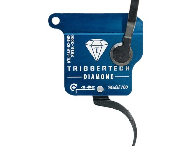 TriggerTech R7LSAB02TNP Diamond  Black Curved Fits Remington 700 Left Hand