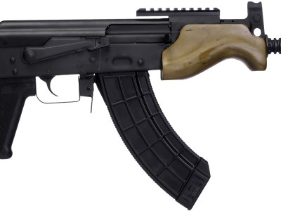 Century Arms HG7596N Draco Micro 7.62x39mm 30+1 6.25″ Black Threaded Barrel, Black Anodized Picatinny Rail Receiver, Black Polymer Grip, Wood Furniture