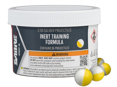 Sabre SPINERT35  Practice Projectiles White/Yellow 35 Count