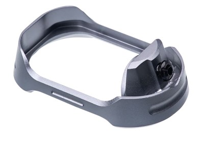 Tyrant CNC TDG17MWG5GREYBLACKSCRE  Magwell Fits Glock 17 Gen 5 Grey Aluminum