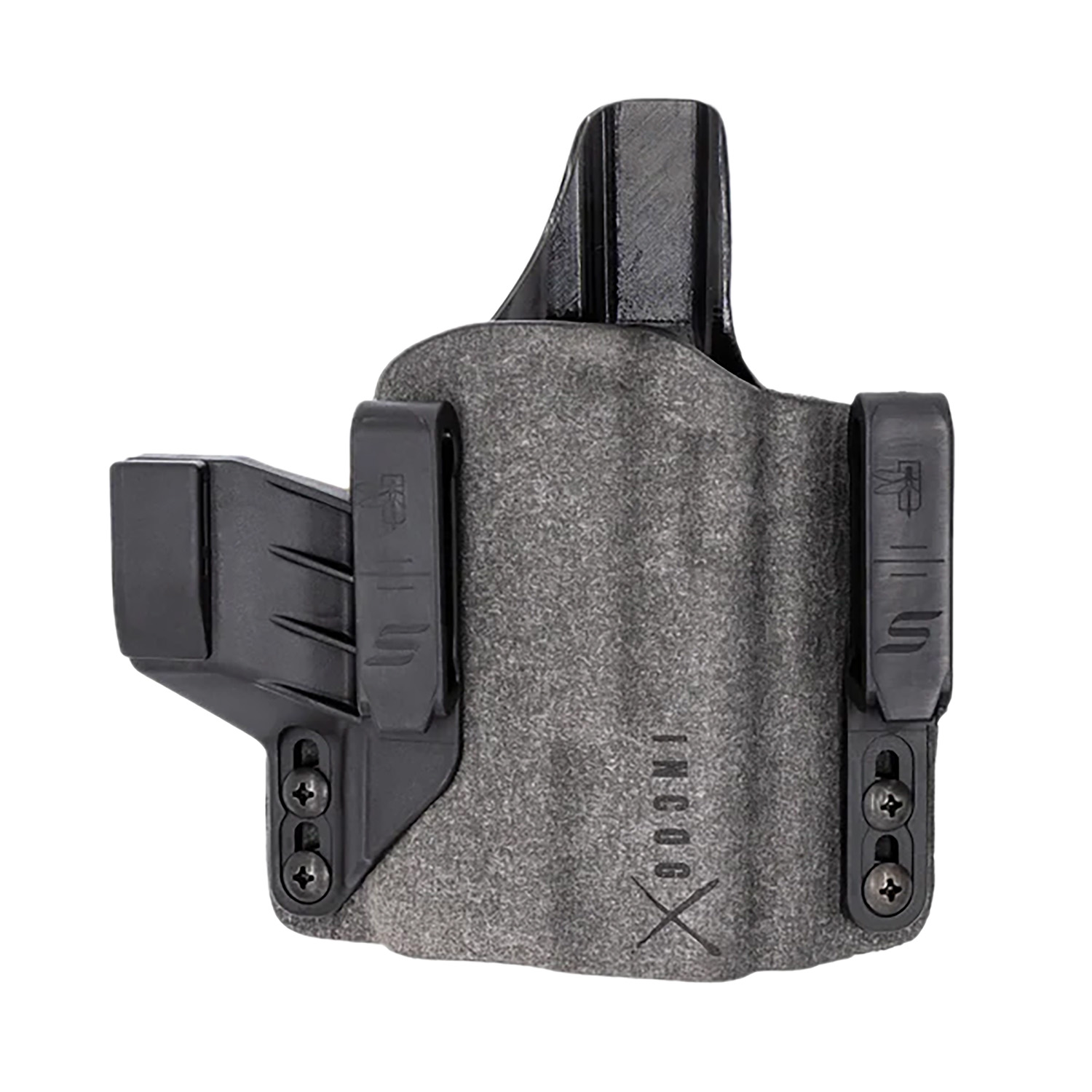 Safariland INCOG0179A0CX261 Incog X  IWB Gray Cordura Fits S&W Shield/Shield Plus Belt Clip Mount, Right Hand