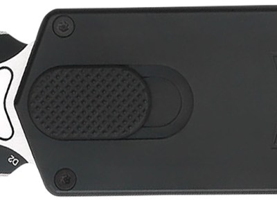 CobraTec Knives CTASPBLK ASP  1.94″ OTF Dagger Plain D2 Steel Blade, 3.31″ Black Aluminum Handle