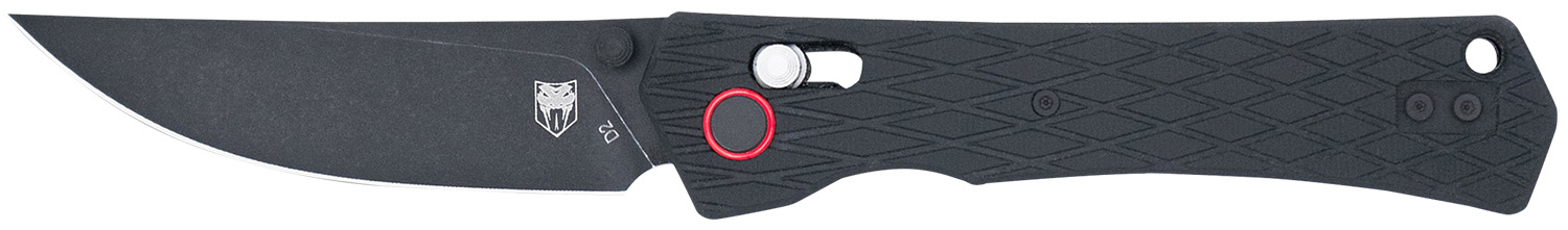 CobraTec Knives CTLEGBLK Legacy  EDC 3.50″ Folding Plain Black TiCN D2 Steel Blade, 5″ Black Textured Aluminum/G10 Handle