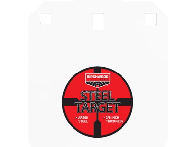 Birchwood Casey BC-47661   Pistol/Rifle Black/Red/White Steel Silhouette 0.38″ Thick Hanging
