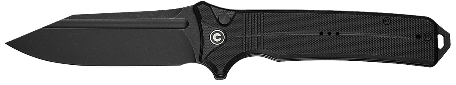 Civivi Knives C23080-1 Neurohaptic  EDC 3.74″ Folding Clip Point Plain Black Stonewashed Nitro-V Steel Blade, Black Textured G10 Handle
