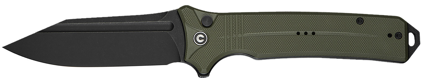 Civivi Knives C23080-3 Neurohaptic  EDC 3.74″ Folding Clip Point Plain Black Stonewashed Nitro-V Steel Blade, OD Green Textured G10 Handle