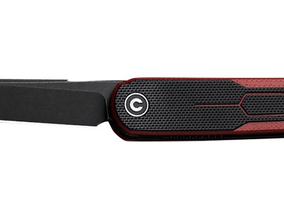 Civivi Knives C23015-1 KwaiQ  2.97″ Folding Plain Black Stonewashed Nitro-V Steel Blade, Black/Burgundy Textured G10 Handle