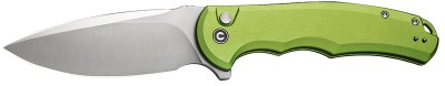 Civivi Knives C18026E-3 Praxis  3.75″ Folding Drop Point Plain Satin Nitro-V Steel Blade, Lime Green Aluminum Handle