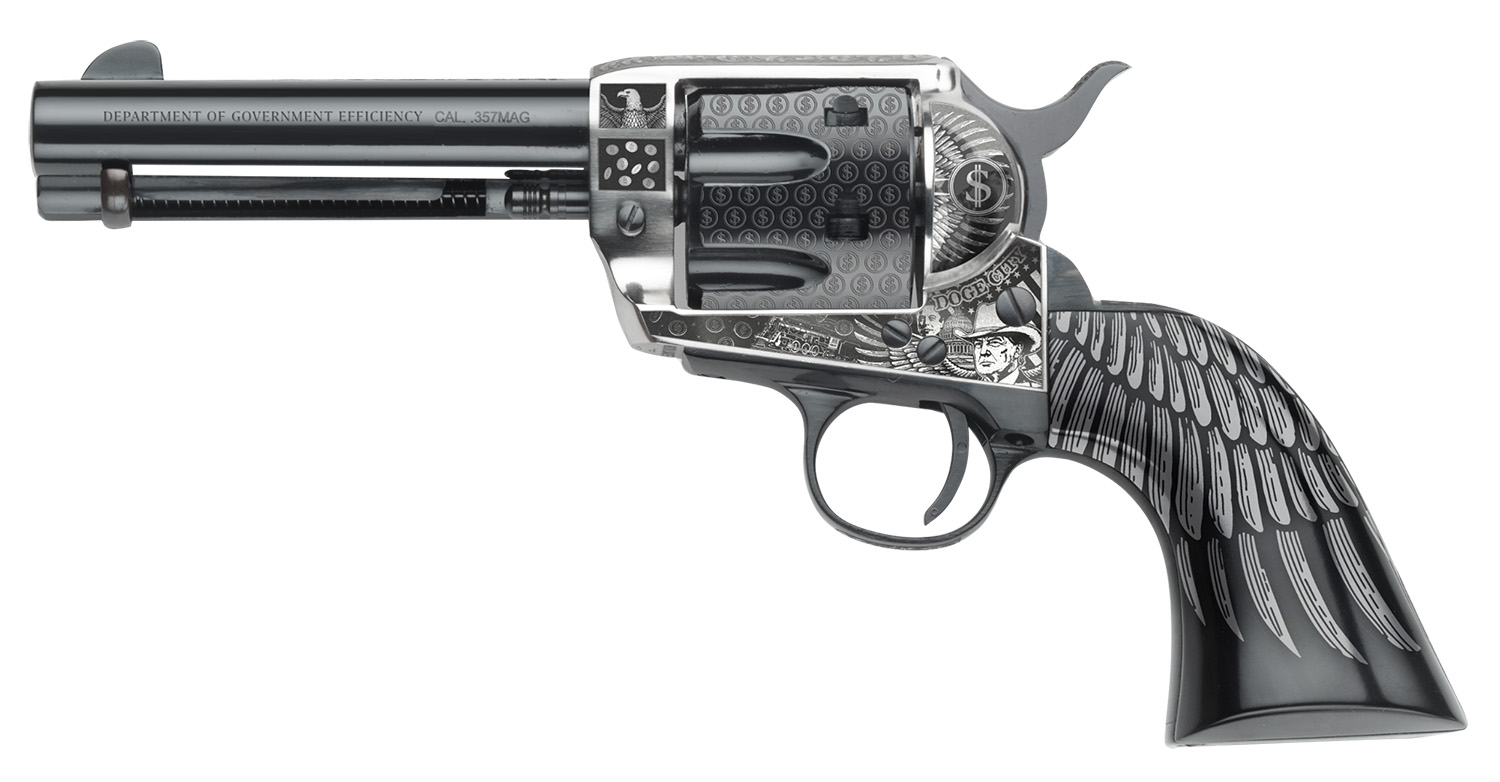 Pietta GW357DOGE434NMB Great Western II D.O.G.E. Sports South Exclusive 357 Mag 6rd 4.75″