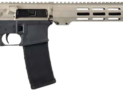 Shark Coast Tactical 300-055-1000-20 Badger  5.56 NATO 30+1 16″ Black Nitride Threaded Barrel, Gray & Tan Cerakote Picatinny Rail Aluminum Receiver, Magpul SL-K Black Polymer Stock, Black Polymer Grip