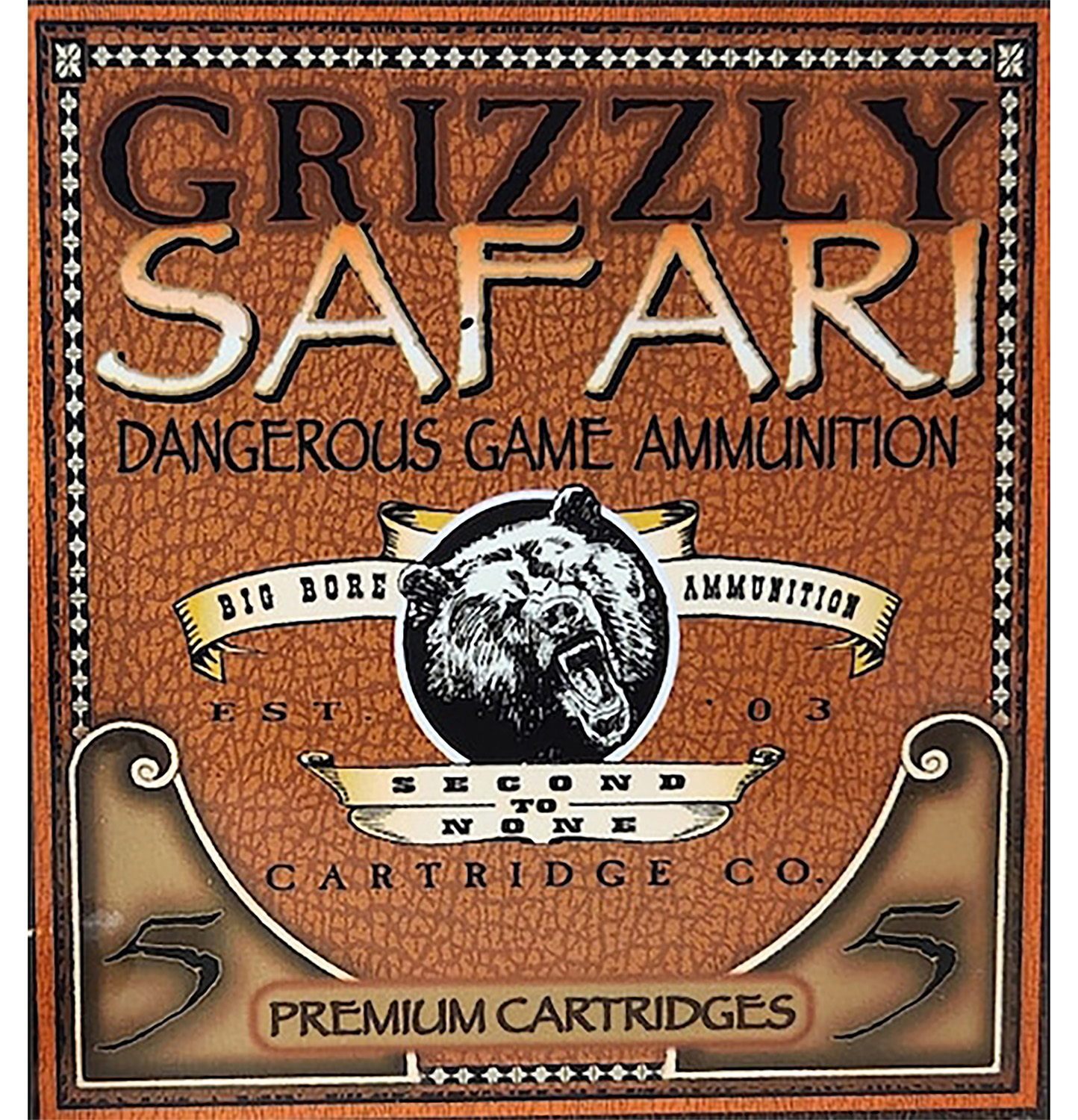 Grizzly Ammo GC458L5   458Lott 500gr Solid Brass 5 Per Box/10 Case