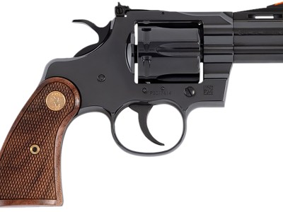 Colt Mfg PYTHONBP2WTS Python  357 Mag/38 Special 6 Shot 2.50″ Blued Carbon Steel Vent Rib Barrel, Cylinder & Frame, Wood Grip, Exposed Hammer