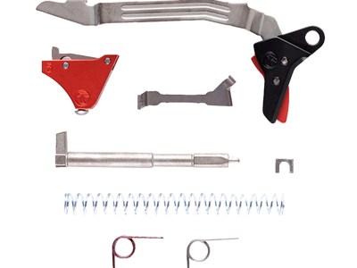 Timney Triggers ALPHAGLOCK5UBKBLACK Alpha Competition  9mm/40 S&W Red Fits Glock Gen5