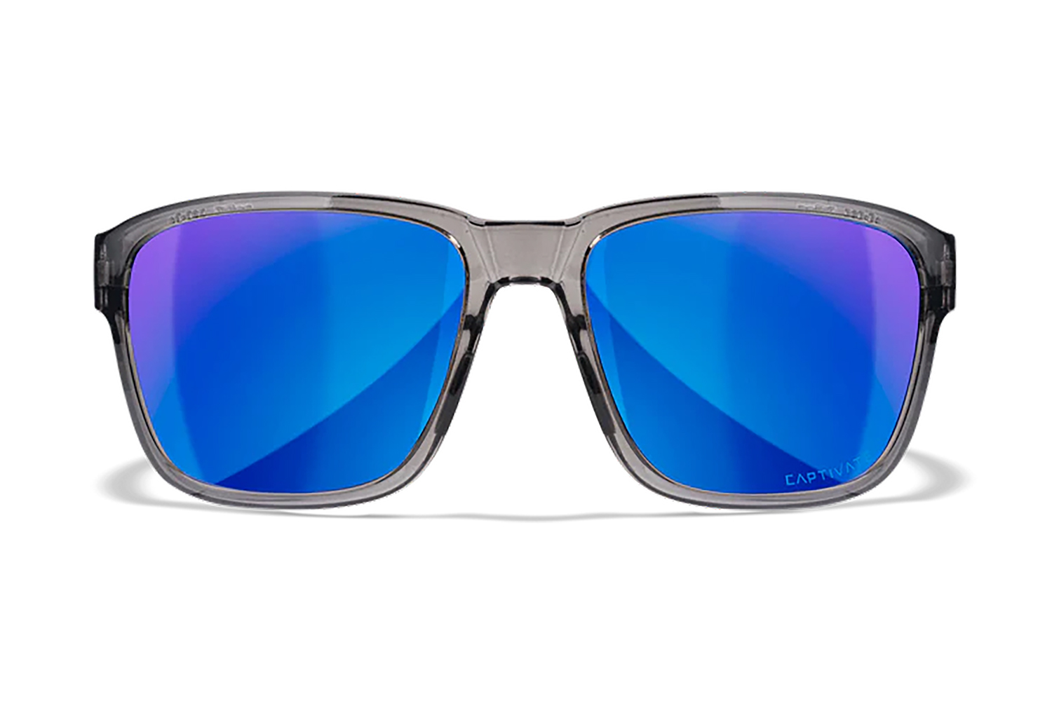 Wiley X AC6TRK09 Trek  M/L Blue Mirror Lens Polycarbonate Gloss Crystal Dark Gray Frame