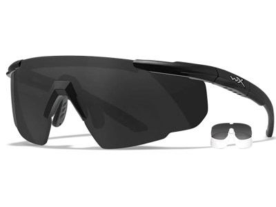 Wiley X 315 Saber Advanced  Smoke Gray/Clear Lens Polycarbonate Black Frame