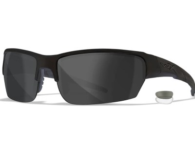Wiley X CHSAI07 SAINT  S/M Smoke Gray/Clear Lens Polycarbonate Matte Black Frame