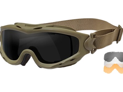 Wiley X SP293T Spear Goggles Smoke Gray/Clear/Light Rust Lens Tan Frame