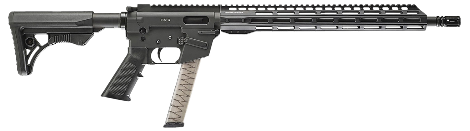 Freedom Ordance FX9R16 FX9R  9mm Luger 33+1 16″ Black Anodized Barrel, Black Anodized Receiver w/Picatinny Rail, M-LOK Handguard, Leapers Adjustable Black Polymer Stock, B5 P Type Grip