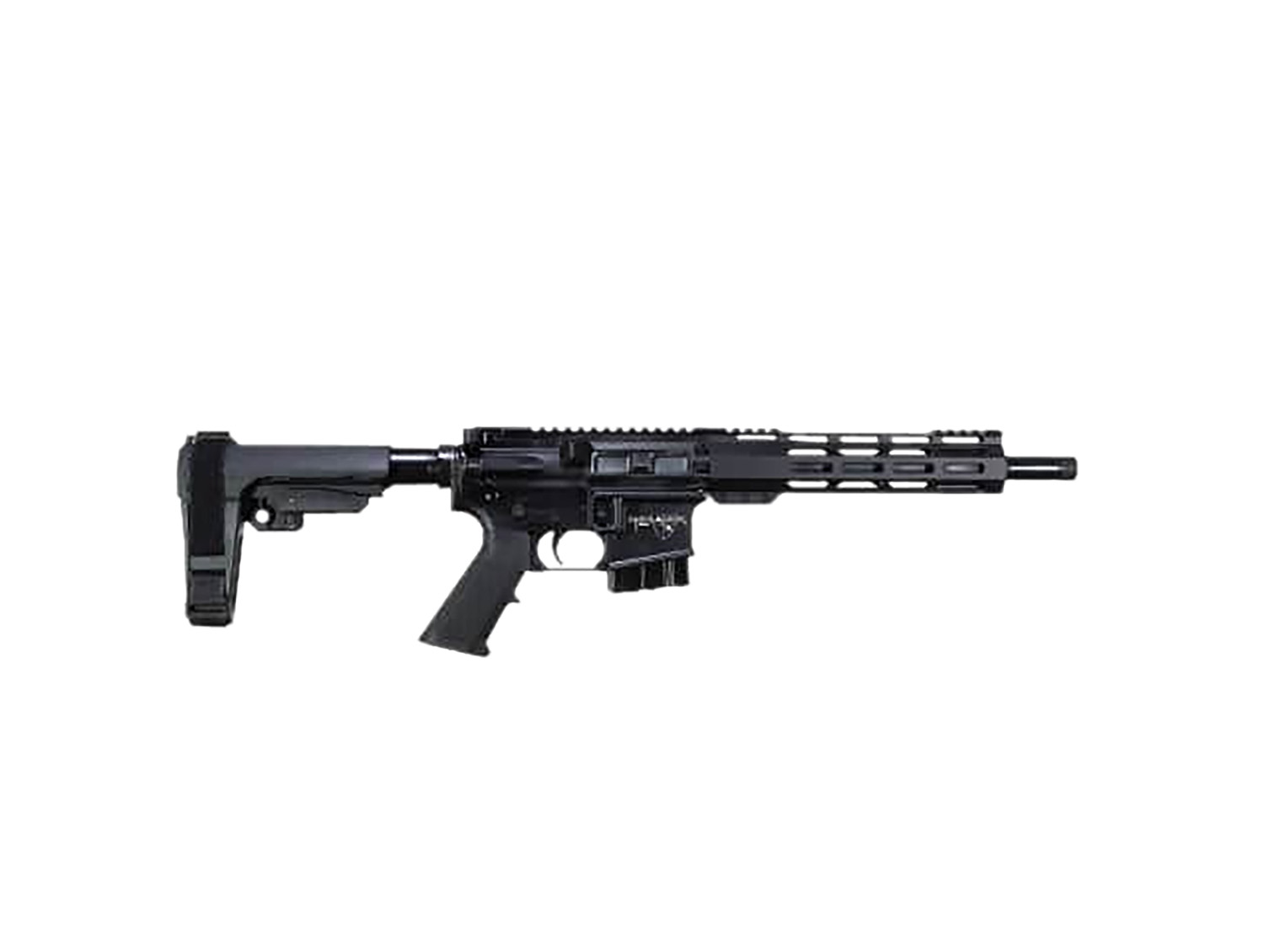 Alexander Arms PHI65ST Highlander  6.5 Grendel 10+1 11″ Black Fluted Threaded Barrel, Black Anodized Picatinny Rail Receiver, Polymer SBA Tactical Brace, Black A2 Grip