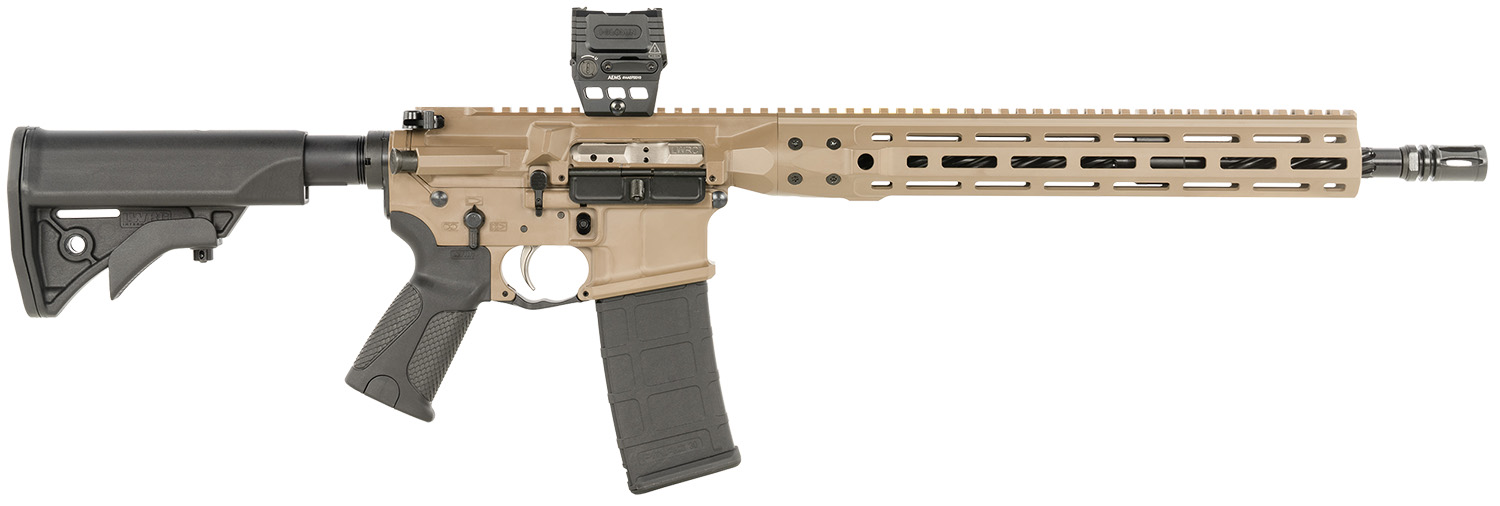 LWRC ICDIR5CK16MLXSBT-KIT Individual Carbine DI Kit 5.56 NATO 16.10″ Threaded Barrel, M-LOK Handguard, Black LWRC Compact  Stock, Black Magpul+ Grip