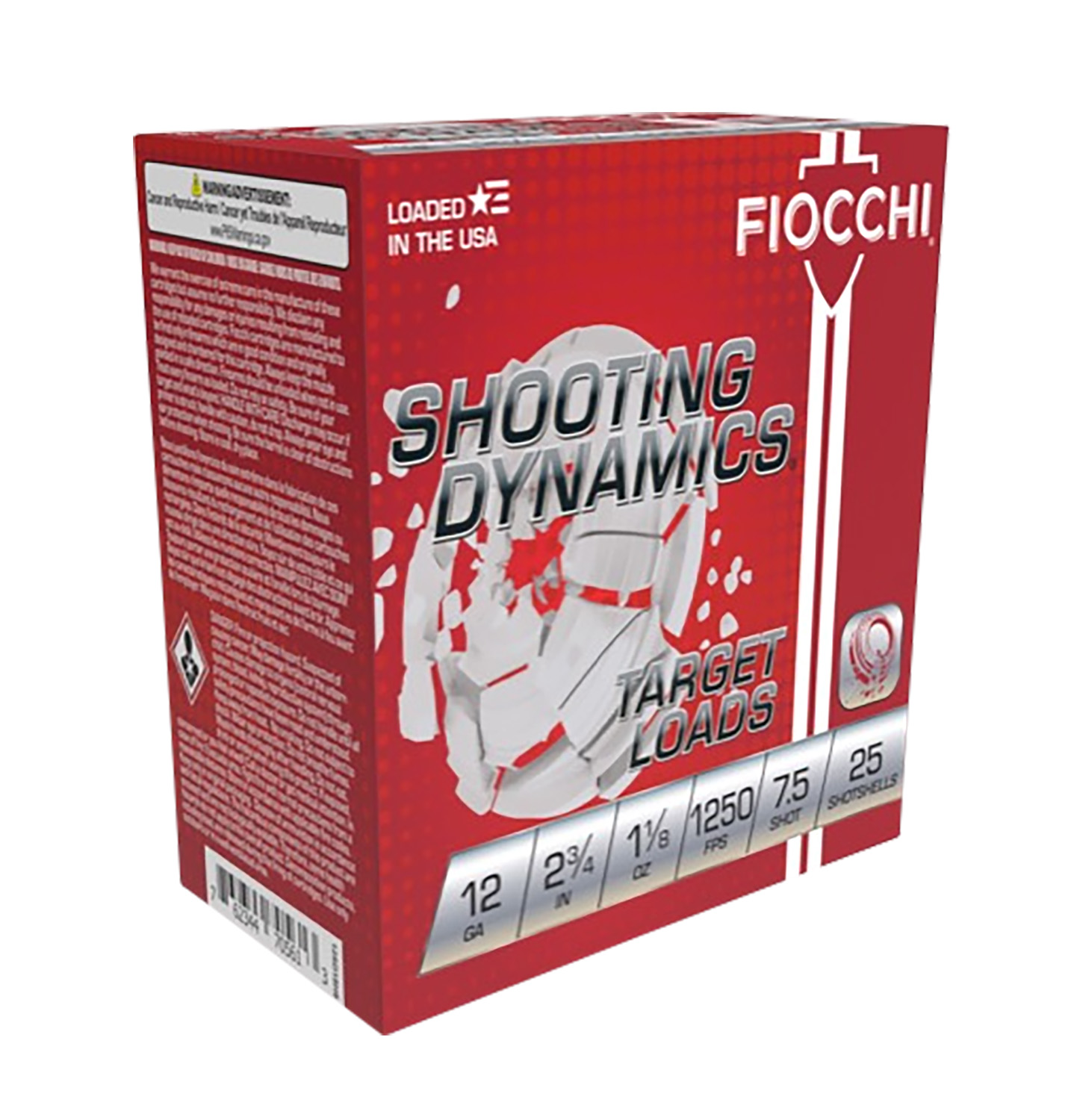 Fiocchi 12SD18X7 Shooting Dynamics  12Gauge 2.75″ 1 1/8oz 7.5Shot 25 Per Box/10 Case