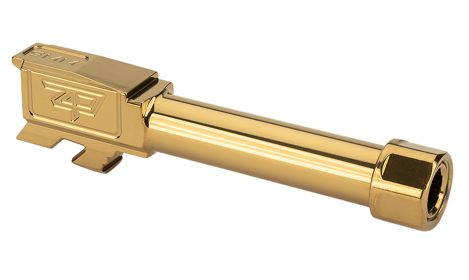 Zaffiri Precision ZP.43BTG 9mm Luger 3.92″ Threaded Gold TiN Stainless Steel, Fits Glock 43/43X
