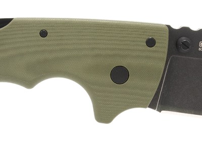 Cold Steel CSFL50MAX 5-Max  5″ Folding Drop Point Plain Black Stonewashed S35VN Blade, 7.13″ OD Green Textured G10 Handle