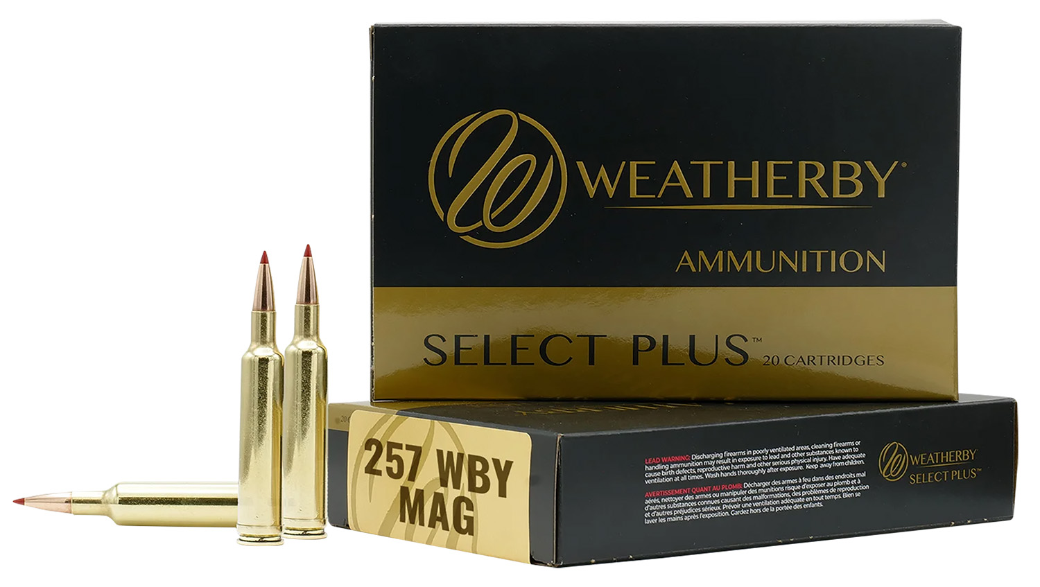 Weatherby F257100SCO Select Plus  257Wthby Mag 100gr Hammer Custom 20 Per Box/10 Case