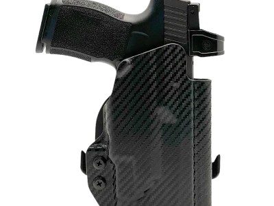 Rounded Gear SSRP365TLR7CFRHOWBPDL  Paddle Holster OWB Black Carbon Fiber Kydex Fits Sig P365 Right Hand
