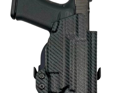 Rounded Gear GLKG4348TLR7CFRHOWBPDL  Paddle Holster OWB Black Carbon Fiber Kydex Fits Glock 43/48 Right Hand