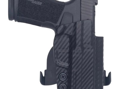 Rounded Gear SSRP365XMACROTLR7SUBCF  Paddle Holster OWB Black Carbon Fiber Kydex Fits Sig P365 X Macro Right Hand