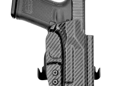 Rounded Gear GLK192332CFRHOWBPDL  Paddle Holster OWB Black Carbon Fiber Kydex Fits Glock 19 Right Hand