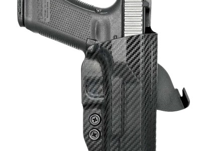 Rounded Gear GLK172231CFRHOWBPDL  Paddle Holster OWB Black Carbon Fiber Kydex Fits Glock 17 Right Hand