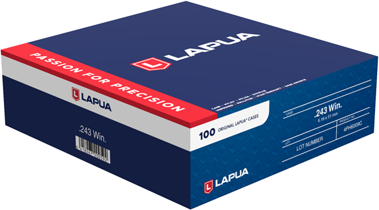 Berger Bullets 4PH6009C Unprimed Cases  243 Win Rifle Brass 100/Box